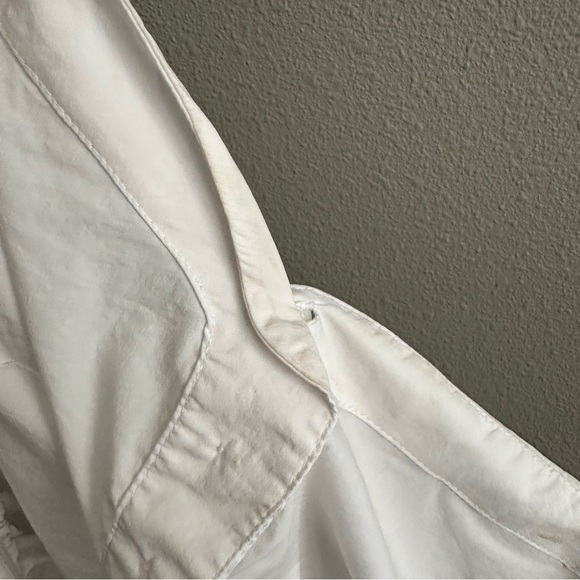 NWT Free People White Off Shoulder Flare Sleeve Button Down Top Small - Picture 8 of 16